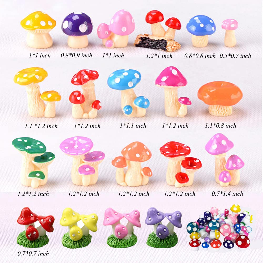 JKanruh resin mushrooms brighten desk decor and tiny landscapes