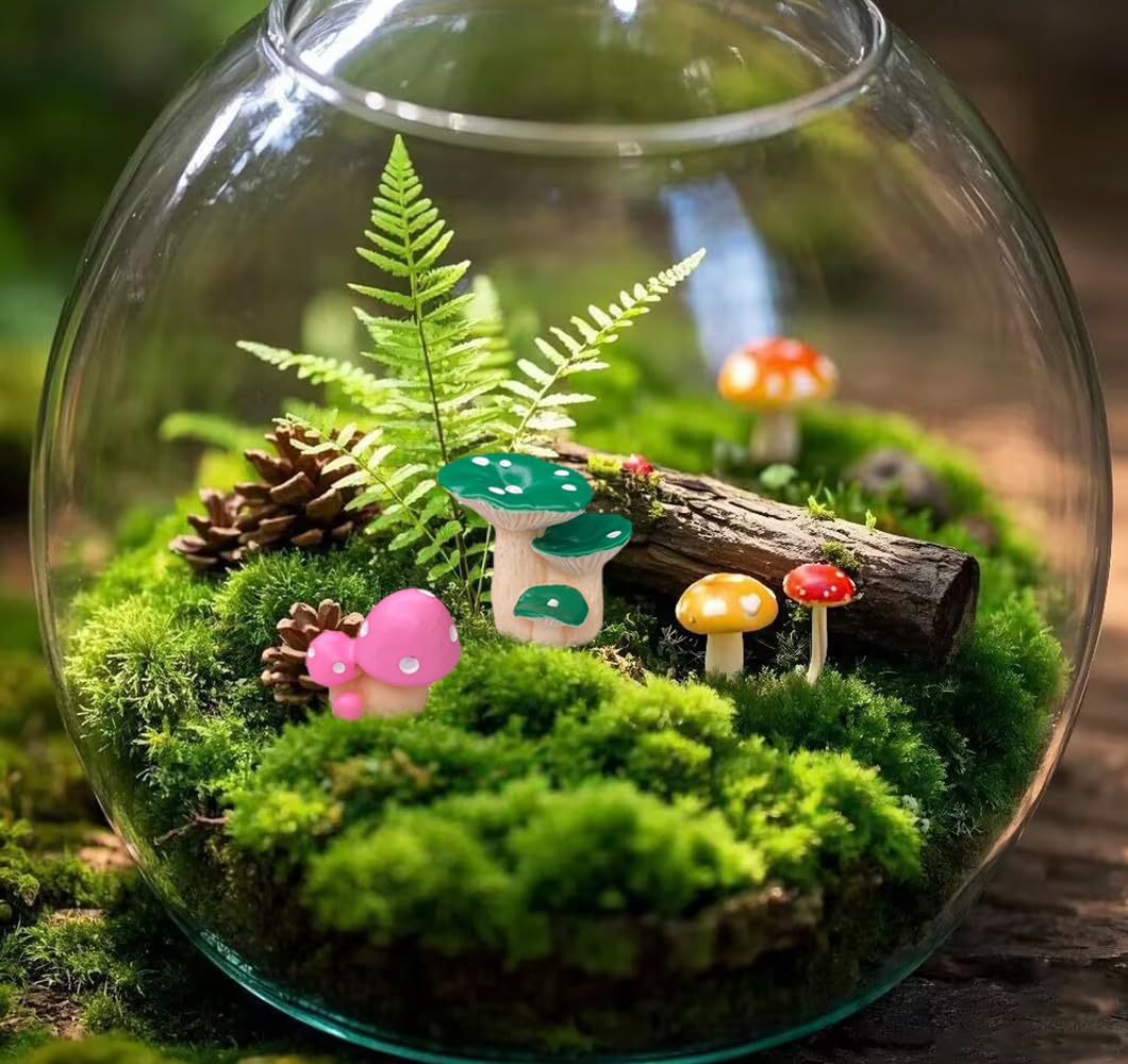 JKanruh durable resin mushrooms withstand rain and sun for decor