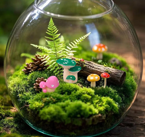 JKanruh durable resin mushrooms withstand rain and sun for decor