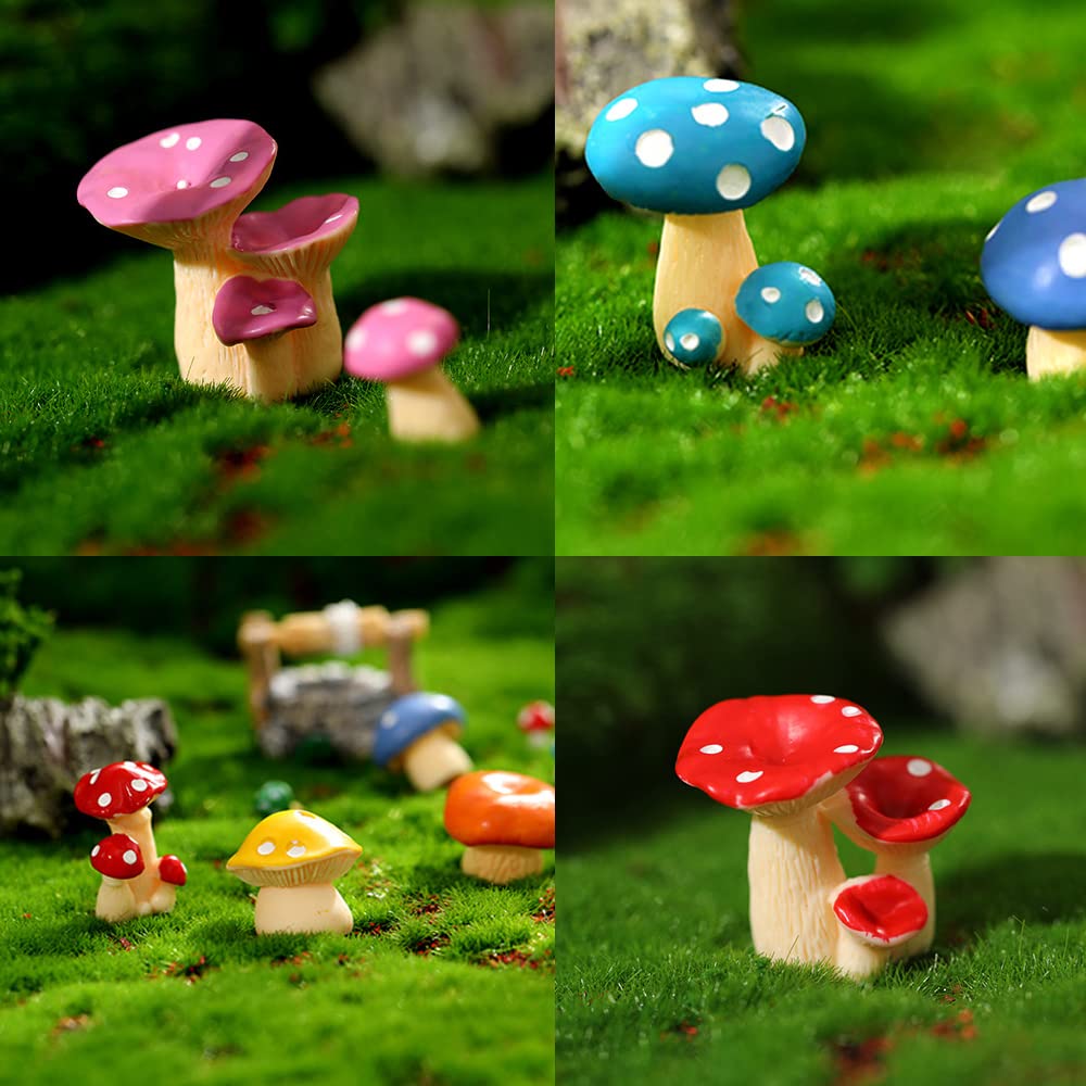 JKanruh waterproof resin mushrooms suited for outdoor fairy garden setups
