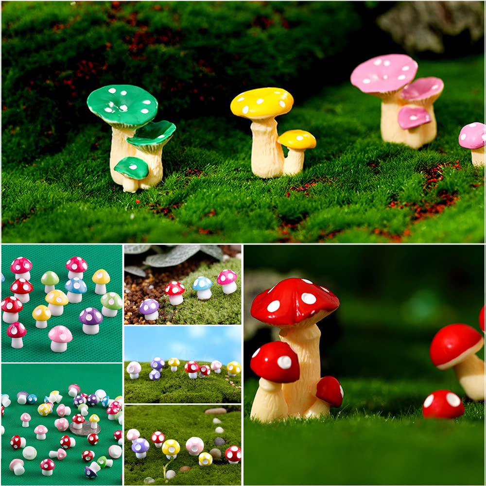 JKanruh mixed-color mushrooms 0.35 to 1.2 inches for versatile displays.