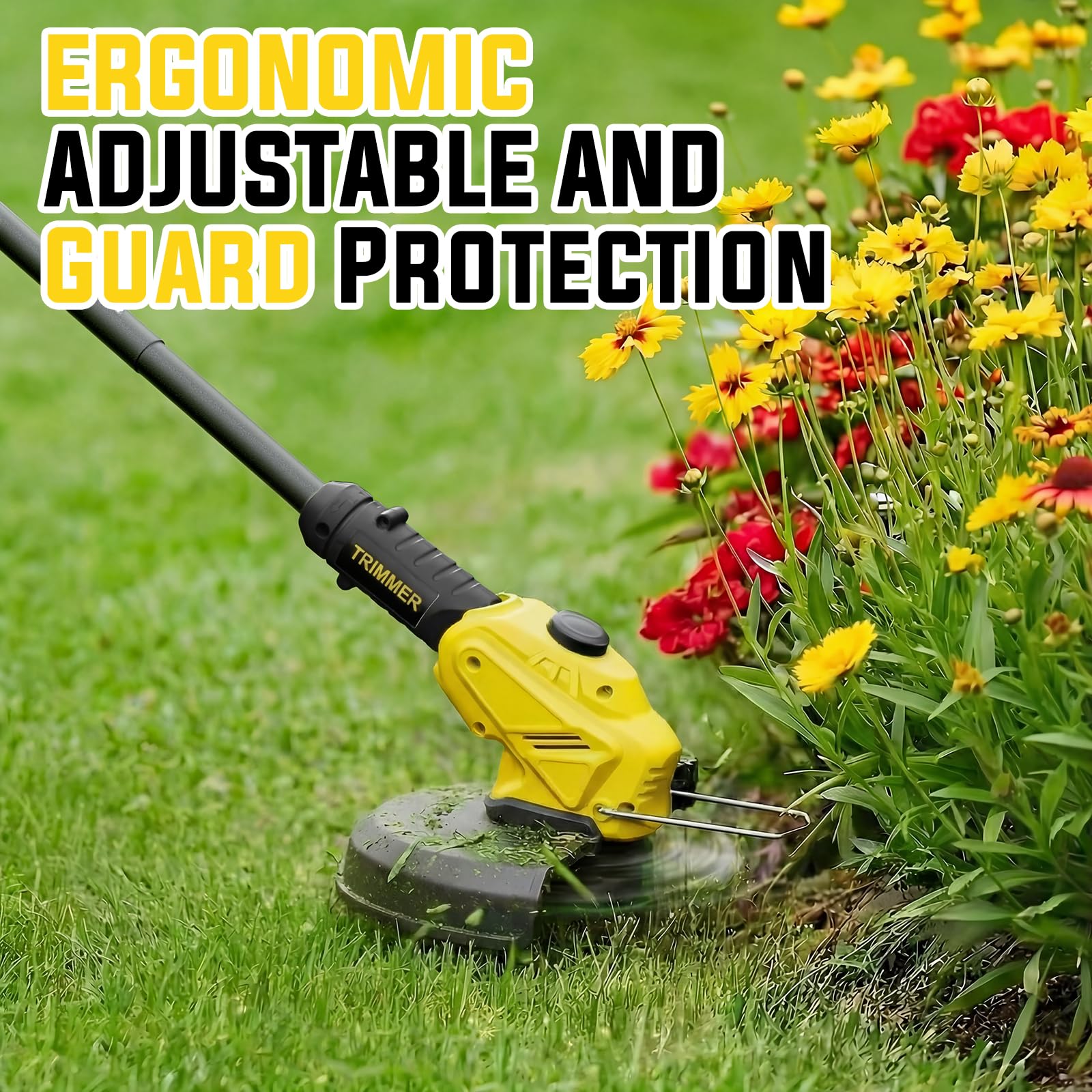 Lightweight ergonomic grip on JKLARI weed wacker ensures comfortable use