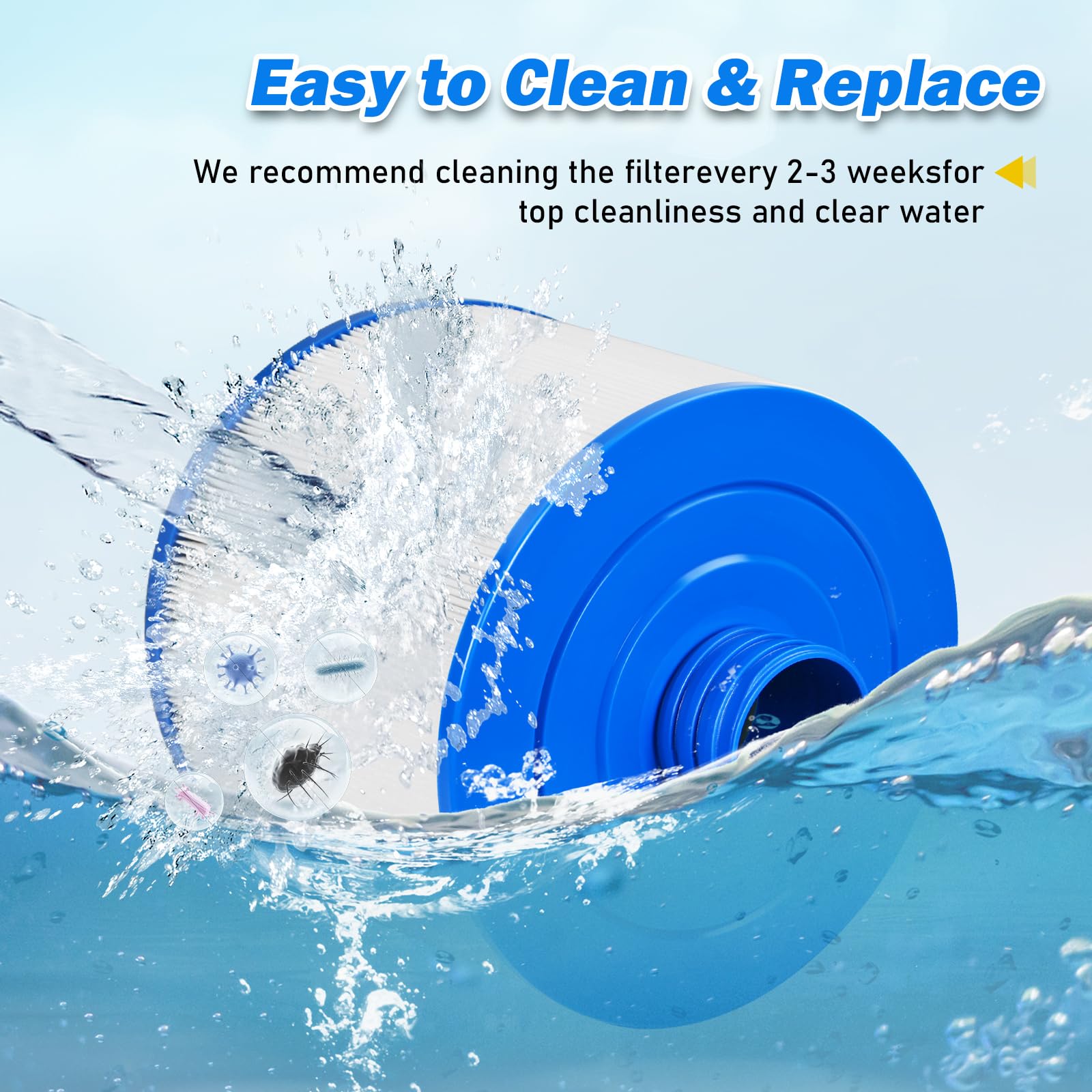 JKLESA SD-01325 compatible filter supports easier spa maintenance