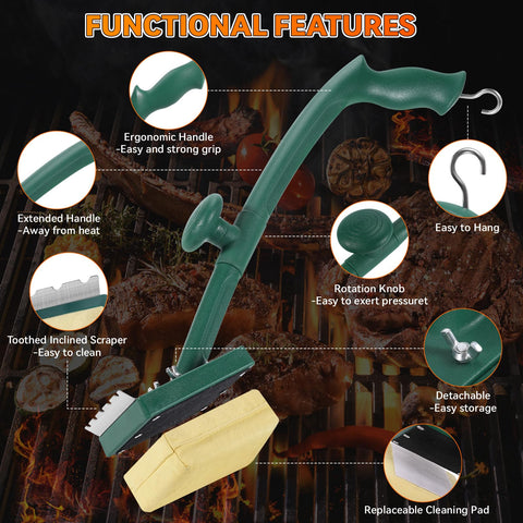 Jkoeier detachable cleaning head for easy maintenance and washing.
