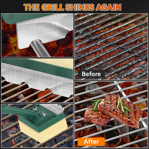Jkoeier heat-resistant non-slip handle protects hands during scrubbing.
