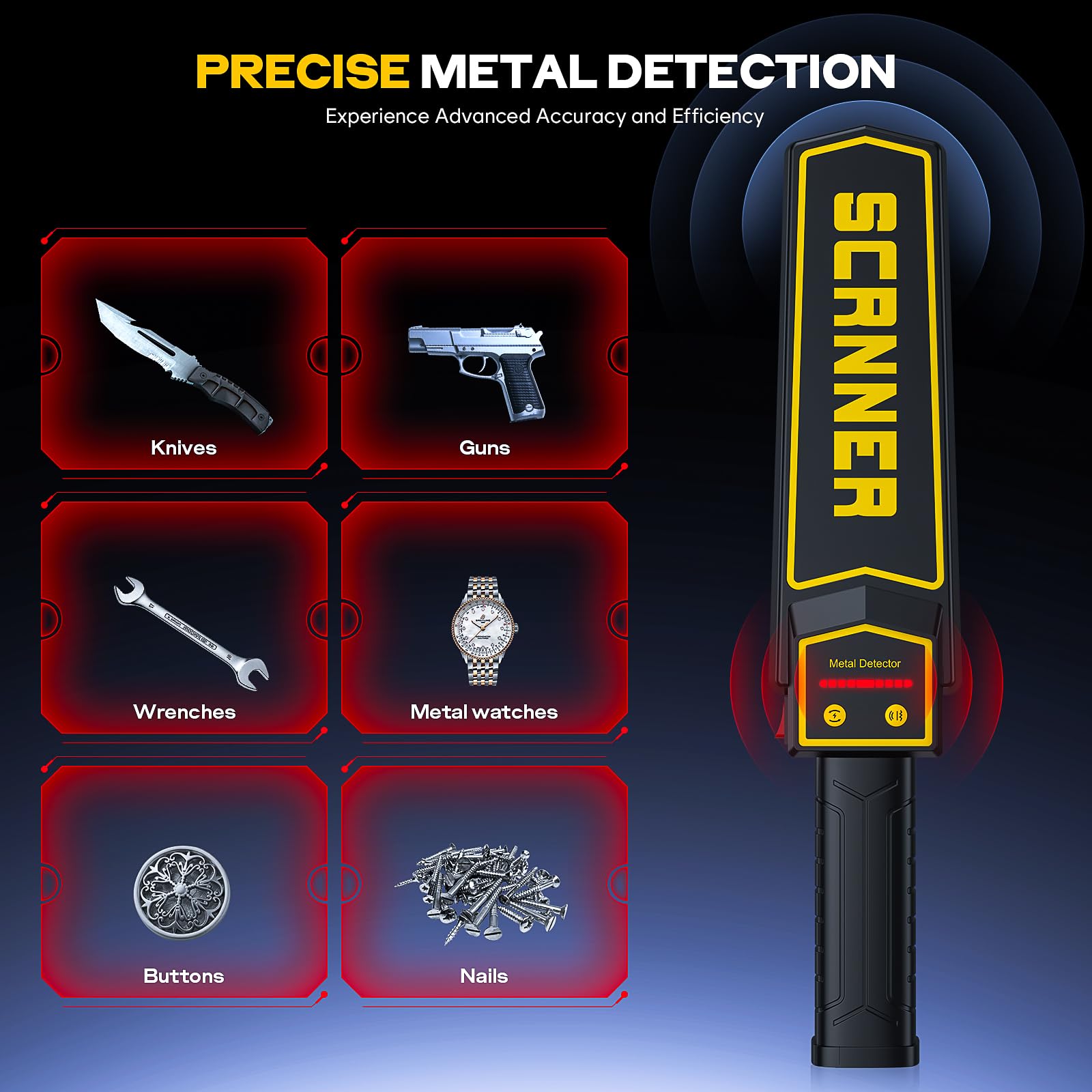JKUSS portable metal detector ideal for woodworking workshop safety checks.