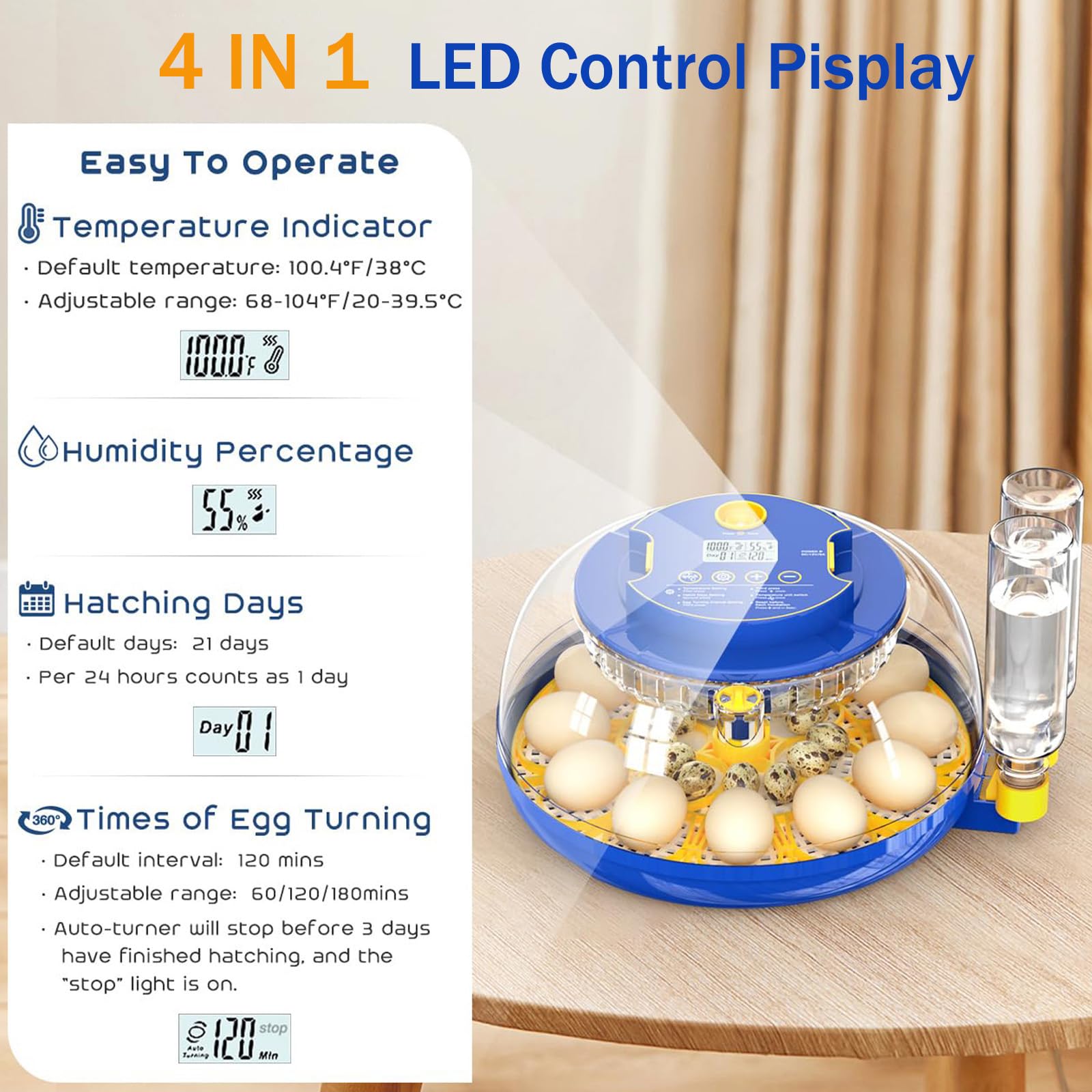 Jkwiwe dual-tray design for multi-species incubation at home or classroom.