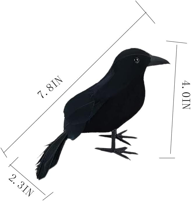 JLJIUBBKX outdoor crow statue display for spooky yard setup.