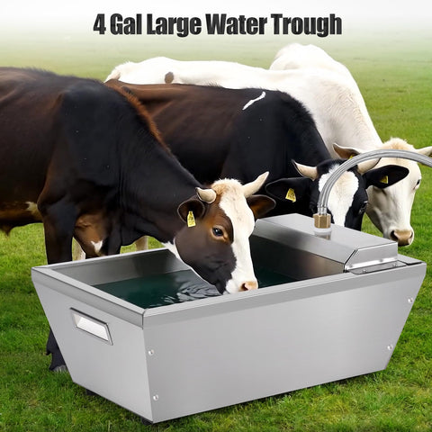 JLUHYANN wide-mouth water trough enables seamless multi-animal drinking.