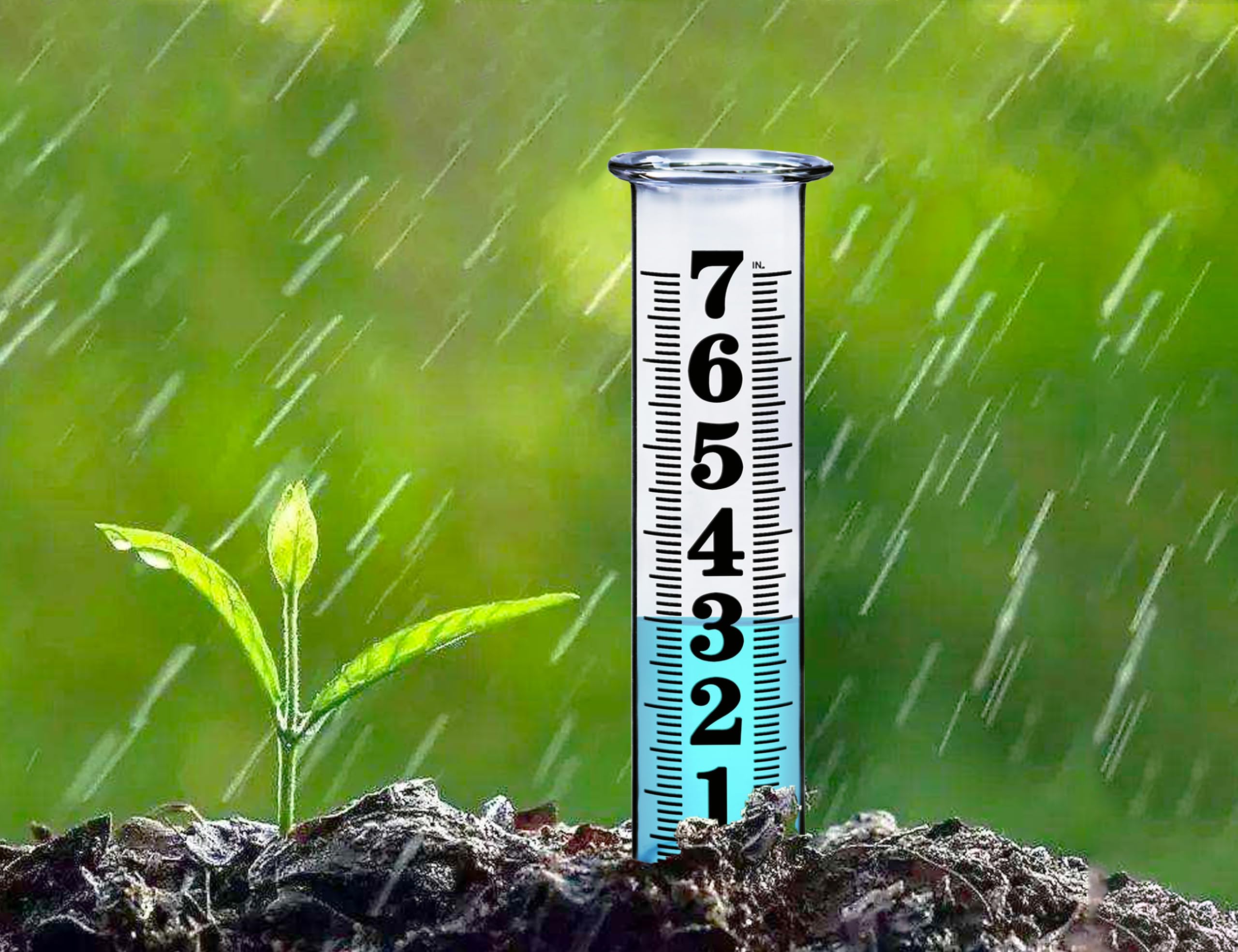 JMBay replacement tube for compatible outdoor rain gauges in the garden.