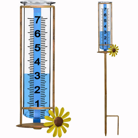 JMBay rain gauge outdoor 7-inch display for precise rainfall tracking in your yard.