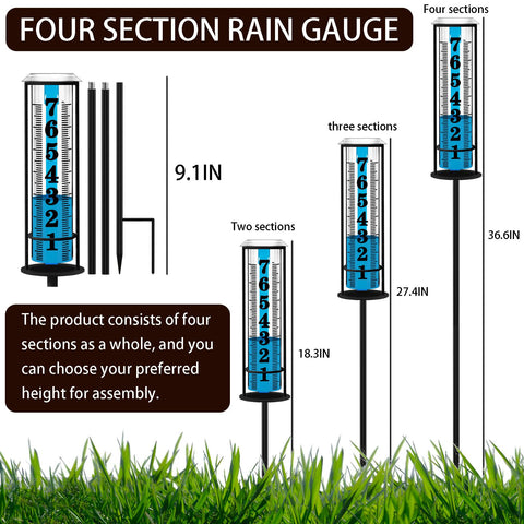 JMBay rain gauge outdoor thickened plastic tube resists cracking.