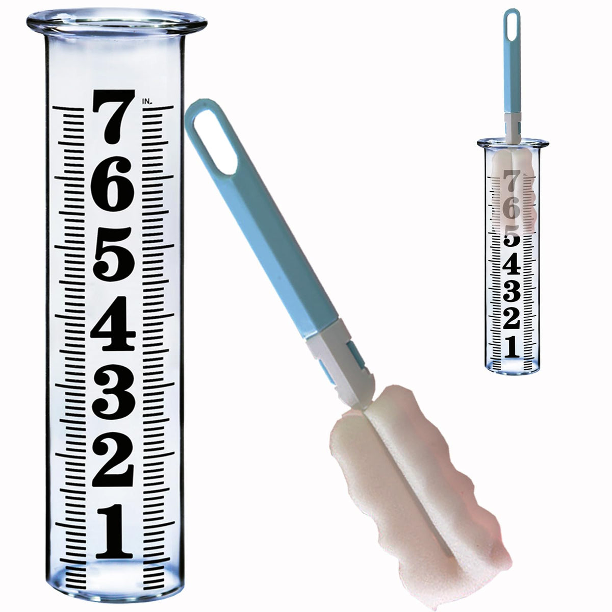 JMBay 7-inch replacement rain gauge tube in clear plastic for precise readings.