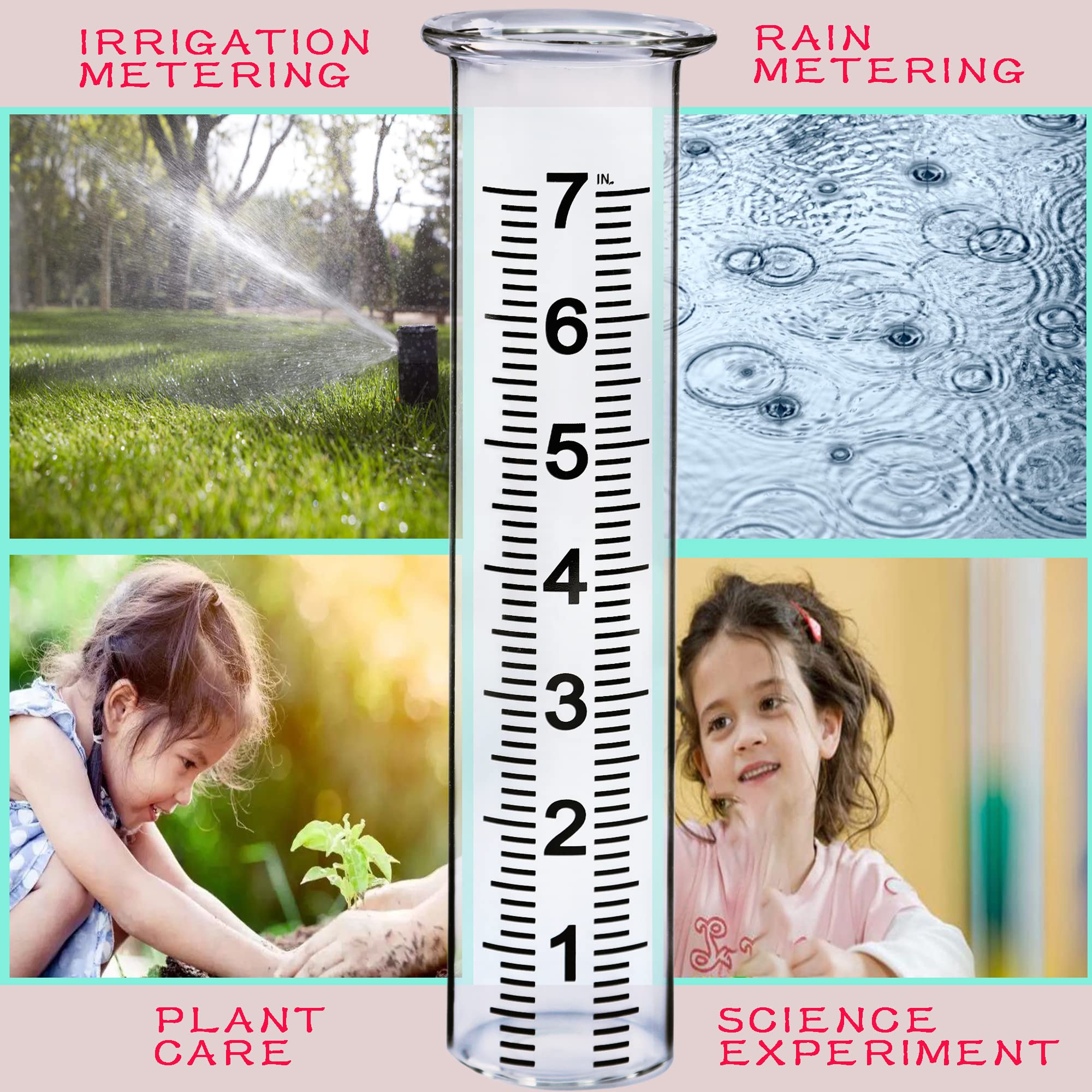 Ideal for gardening, yards, and balcony rain measurement.