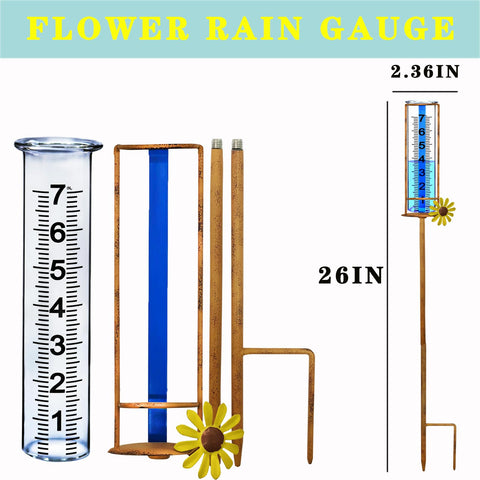 JMBay rain gauge stake and base keep it stable even in windy conditions.