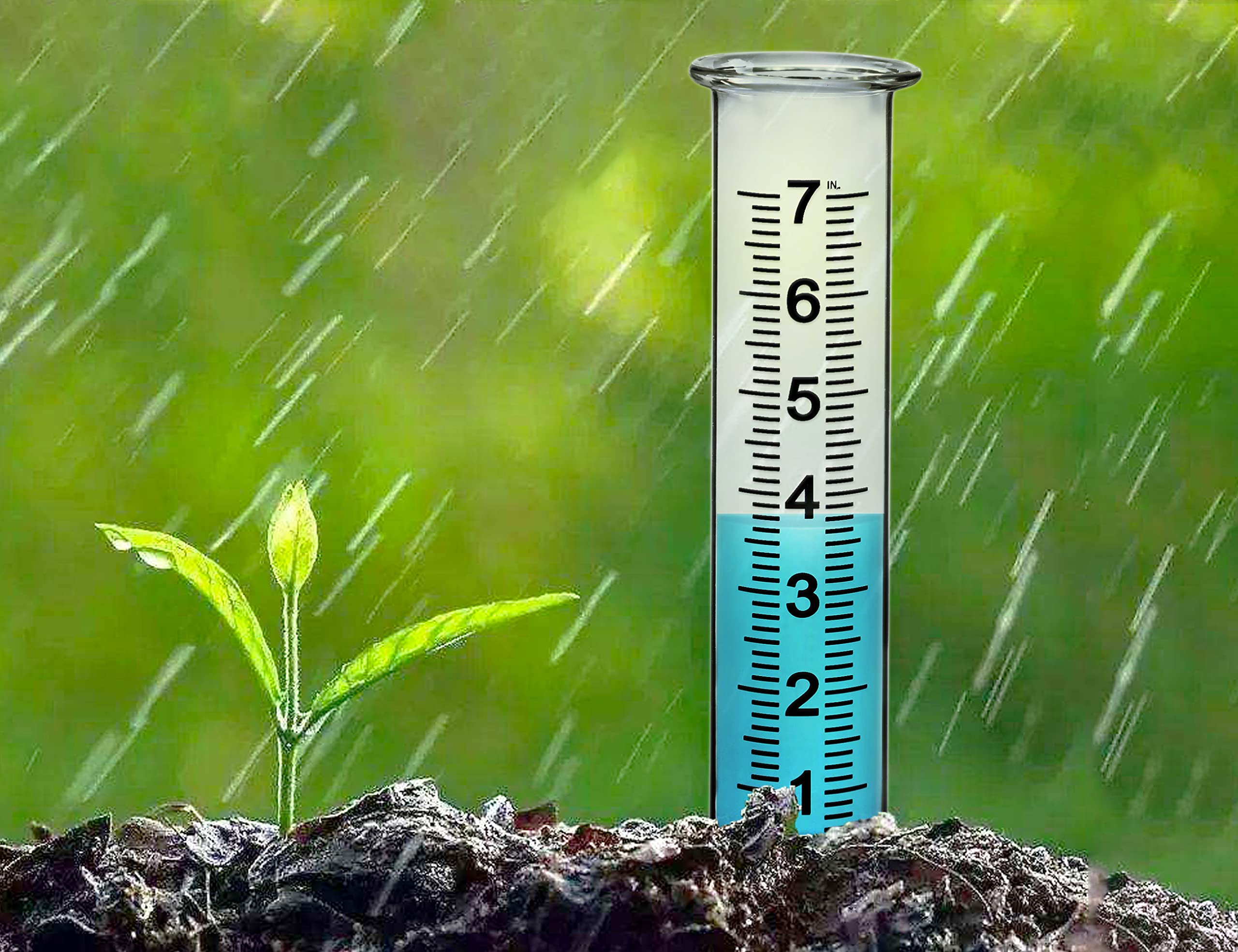 JMBay rain gauge tube features large font for quick readings