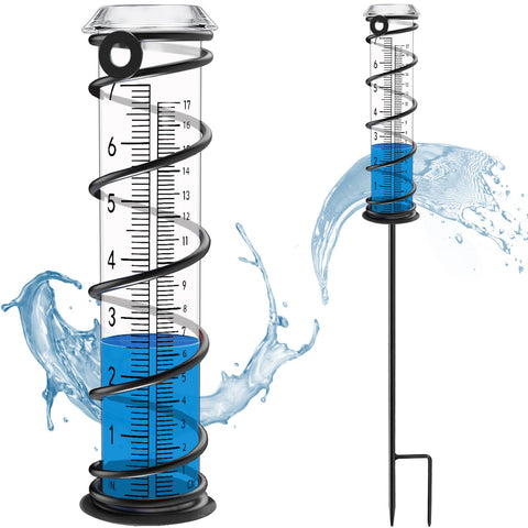 JMBay upgrade rain gauge with spiral bracket for sturdy outdoor use