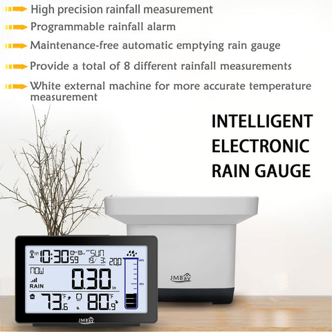 JMBay Wireless Rain Gauge Self-Emptying ensures maintenance-free operation and accurate data.