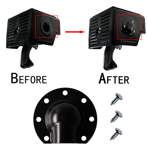 JMCHstore muffler deflector for DuroMax 420cc-440cc with adjustable exhaust direction