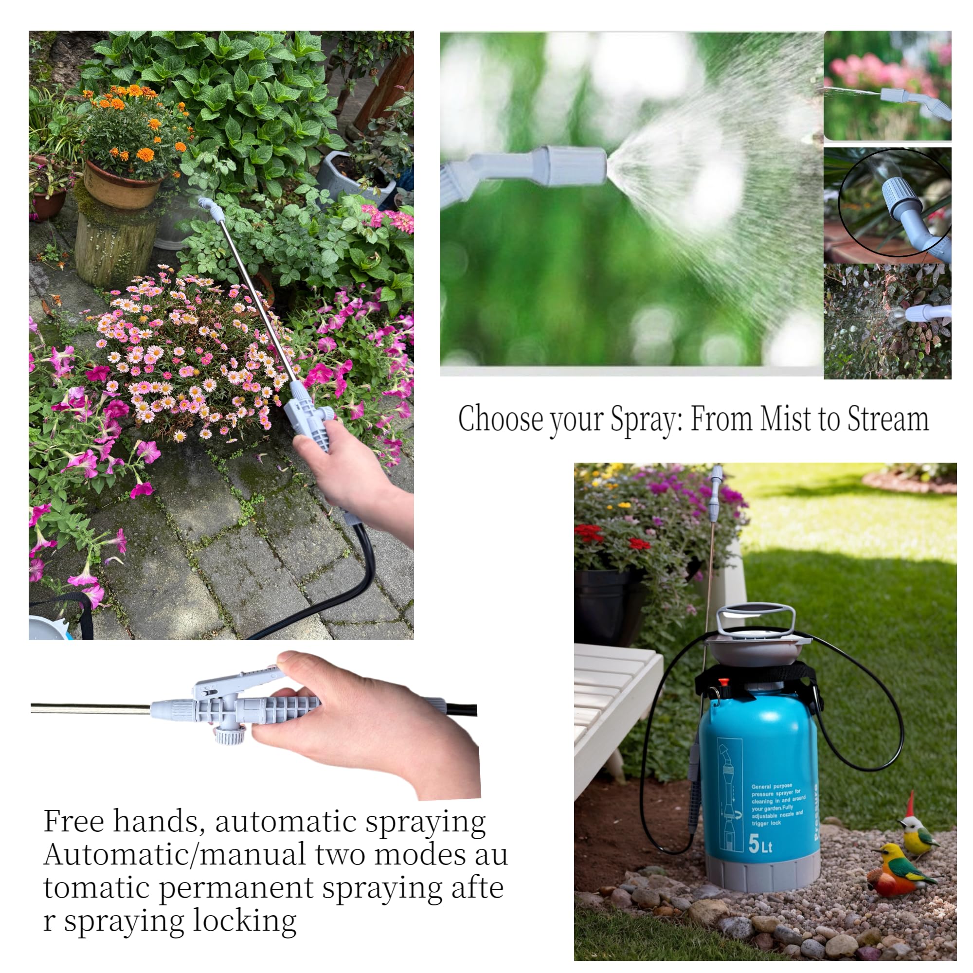 JMFANGLIU sprayer with ergonomic shoulder strap reduces fatigue during use