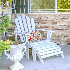 JMGBird colorful paisley outdoor pillow adds festive color to decks