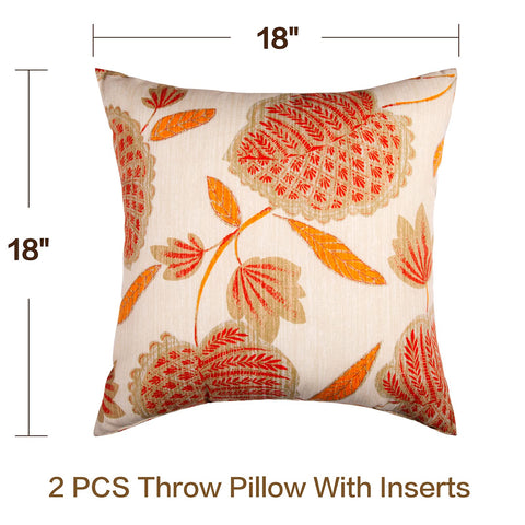 JMGBird pillows styled for indoor-outdoor decor on porch or balcony.