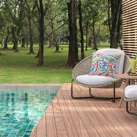 JMGBird outdoor pillow inserts provide plush support for year-round seating.