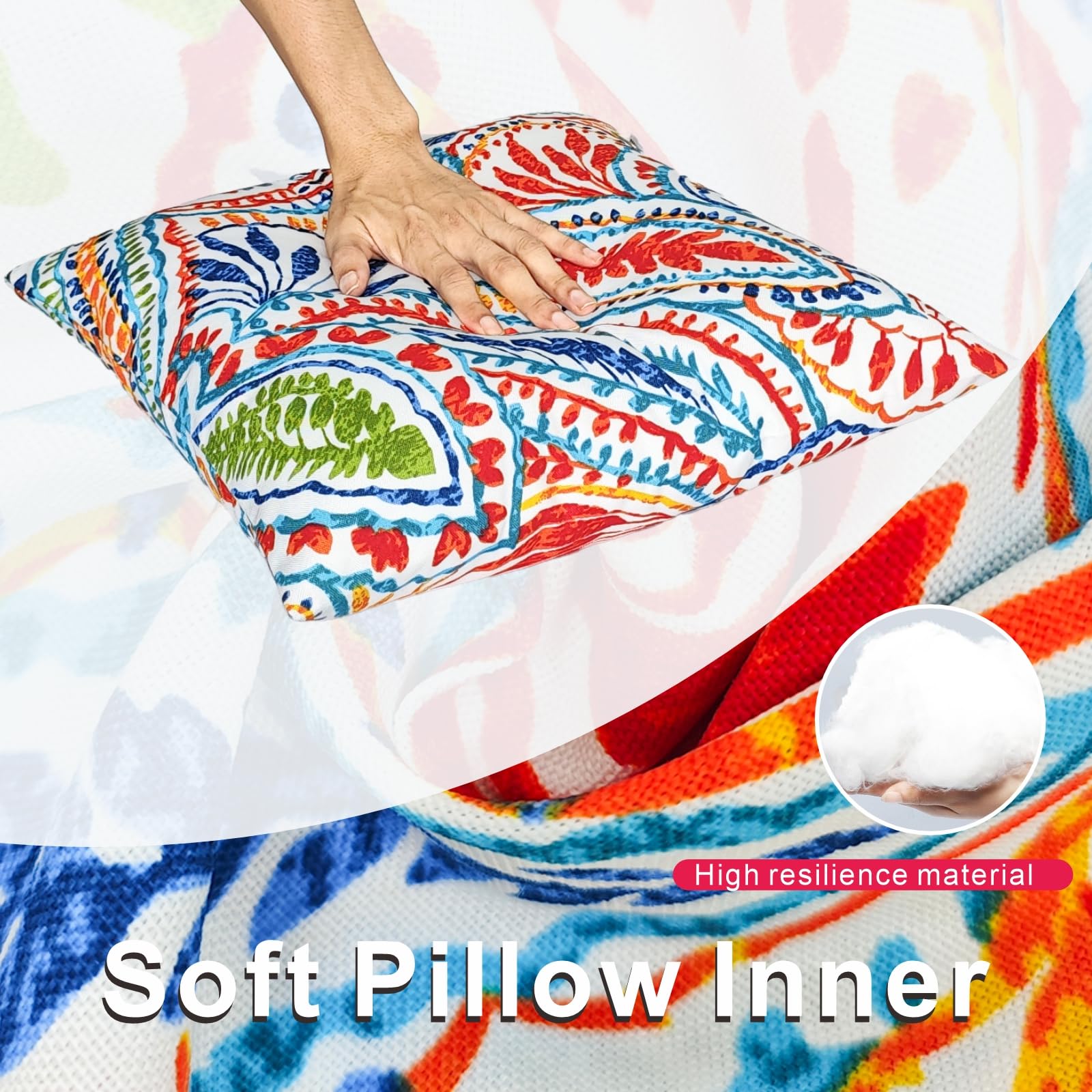JMGBird pillow set on patio furniture offers instant comfort.