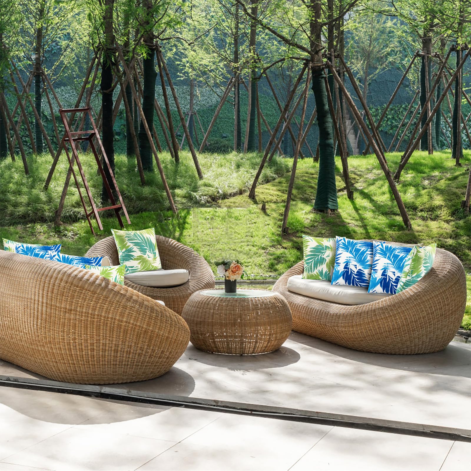 JMGBird retro-pattern design adds personality to outdoor spaces.
