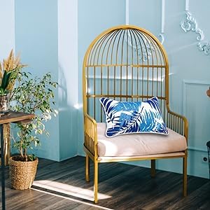 JMGBird tropical palm leaf cushions brighten patios, decks, and living spaces