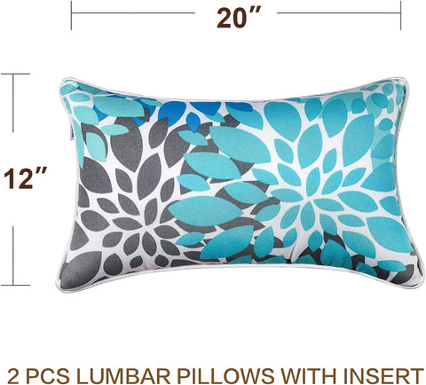 JMGBird outdoor setting with pillows on patio furniture.