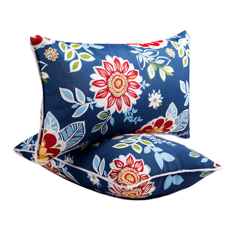 JMGBird two-pack outdoor pillows front view for patio seating with water resistance