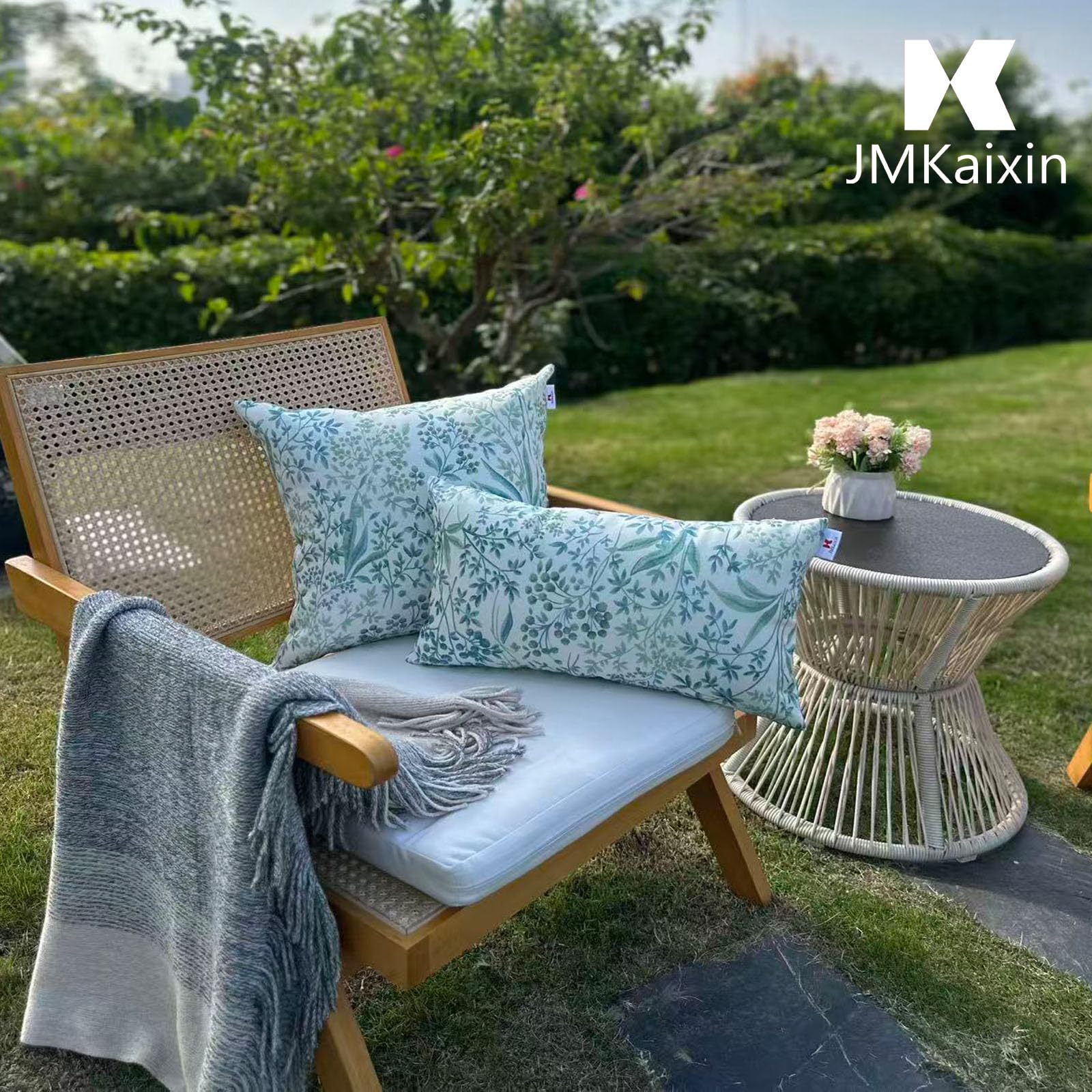 JMKaixin cushions enhance patio, living room, office, or beach setups.