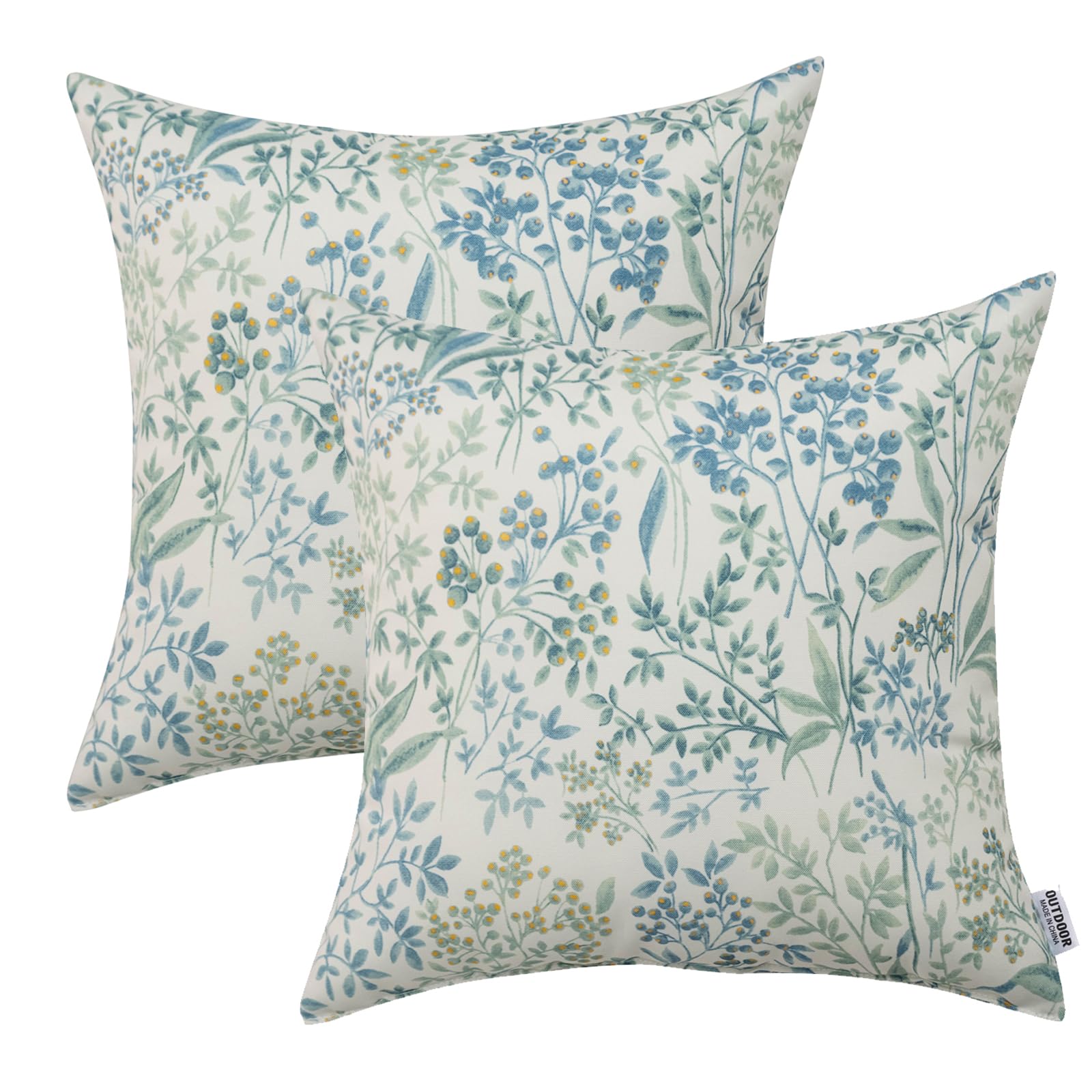 JMKaixin outdoor pillow cover 18x18, waterproof and fade-resistant for patio use.