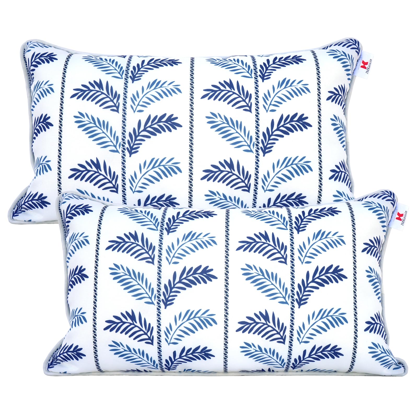 JMKaixin pack of 2 patio lumbar pillows ready for outdoor lounging