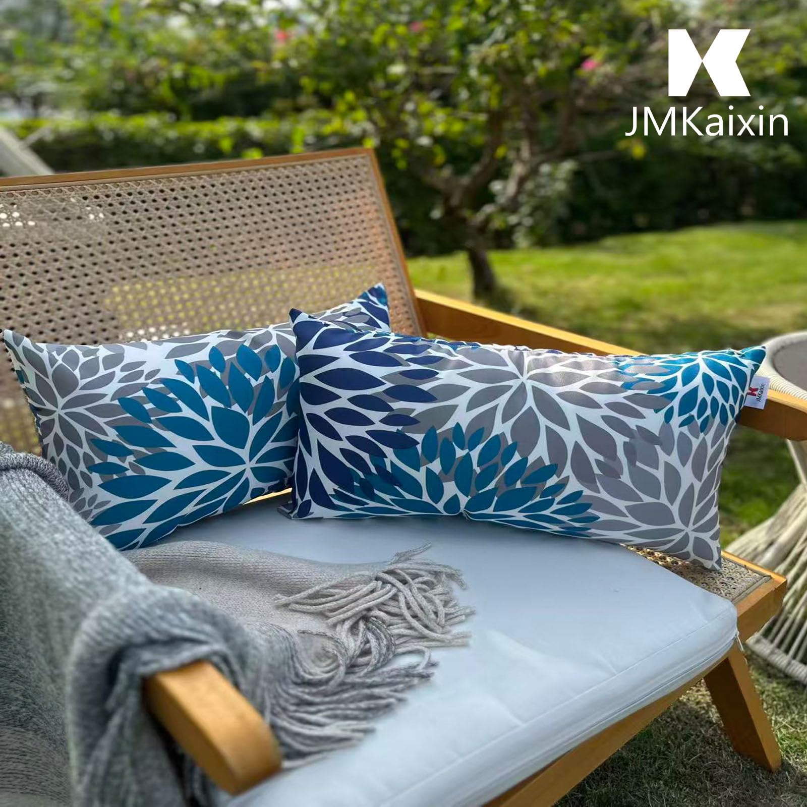 JMKaixin cushions ideal for sofa balcony or poolside lounging.