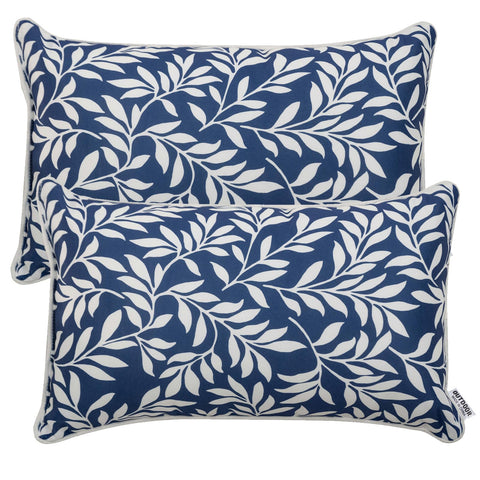 JMKaixin patio lumbar pillow 12x20, front view, vibrant color and soft texture.