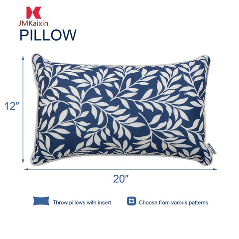 JMKaixin pillow cover close-up, waterproof PU coating demonstrates stain resistance for outdoor use.
