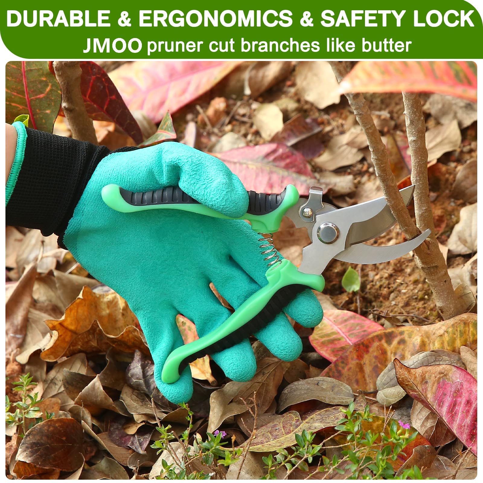 JMOO storage tote bag keeps tools organized and portable for quick garden setups.