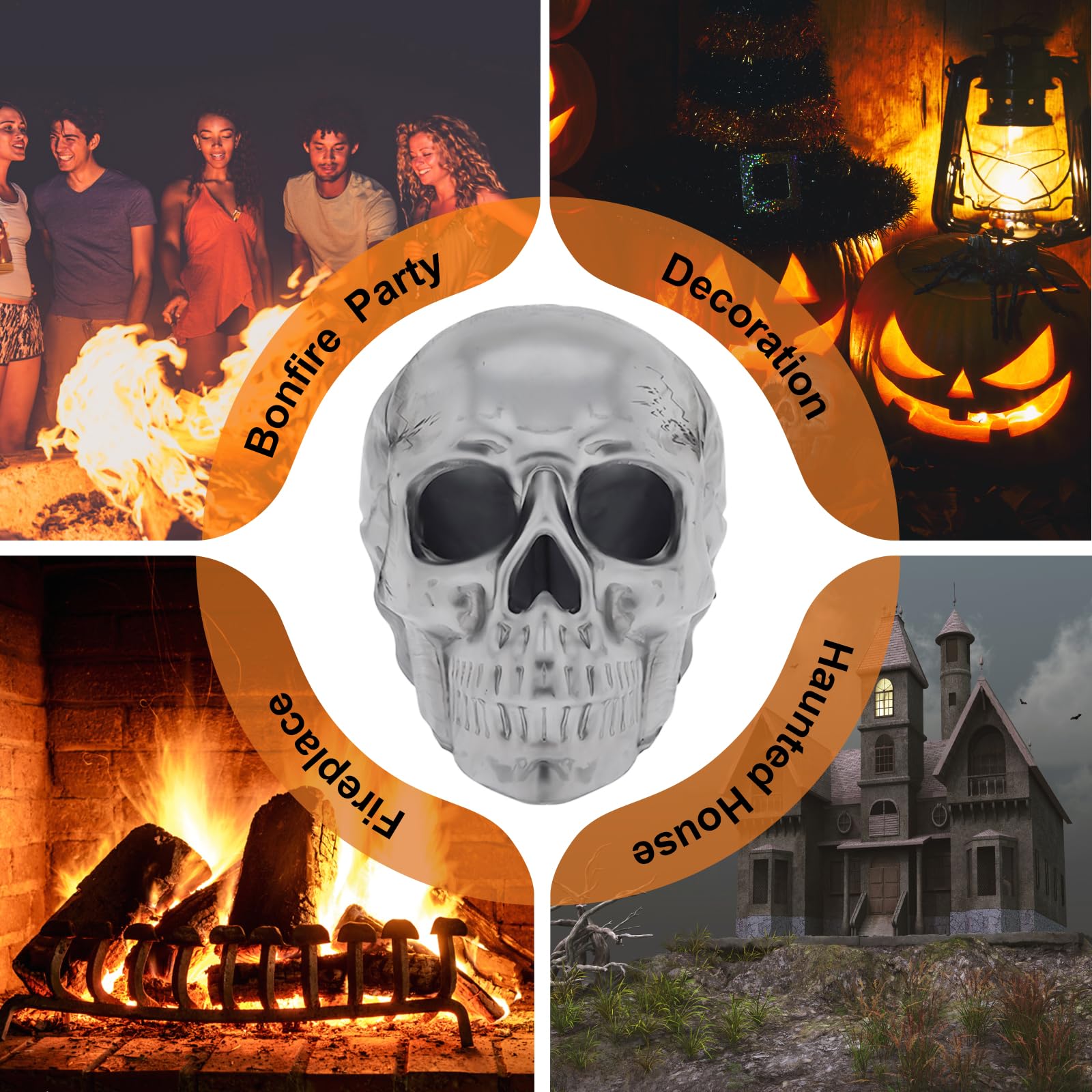 Jmofo artisan handmade skull shows spots and color variations, adding rustic charm.