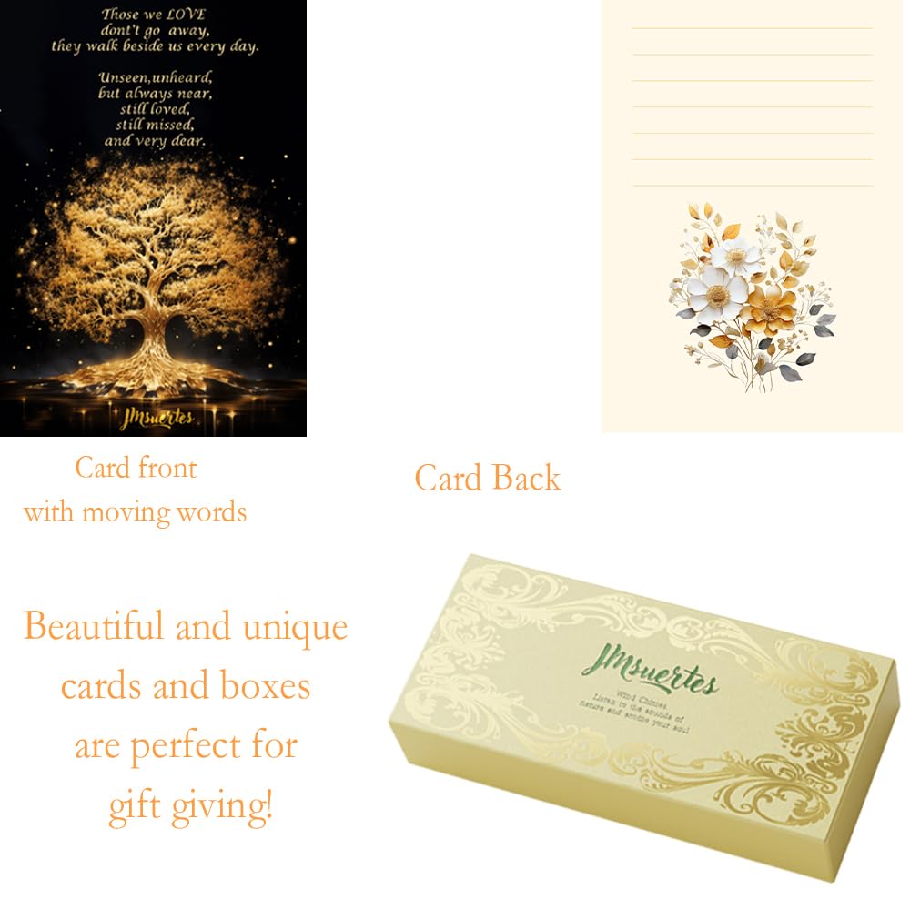 JMsuertes memorial chimes in gift-ready packaging perfect for sympathy gifts