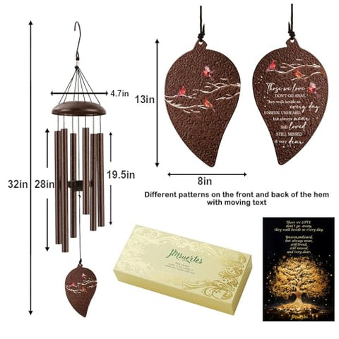 JMsuertes wind chimes outdoors on a porch creating a gentle reflective ambiance