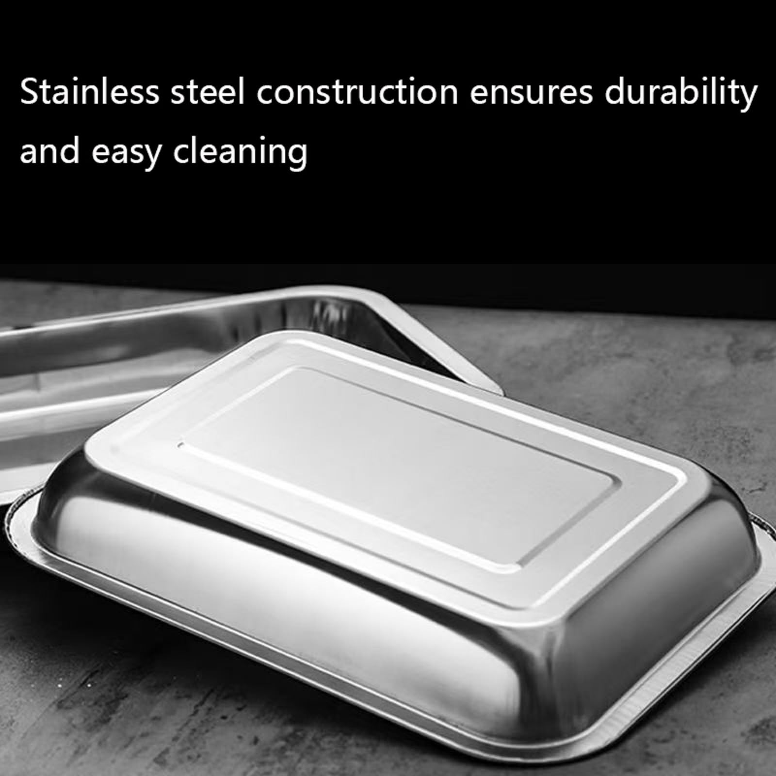 JMUSTTBO stackable trays shown on kitchen counter saving space