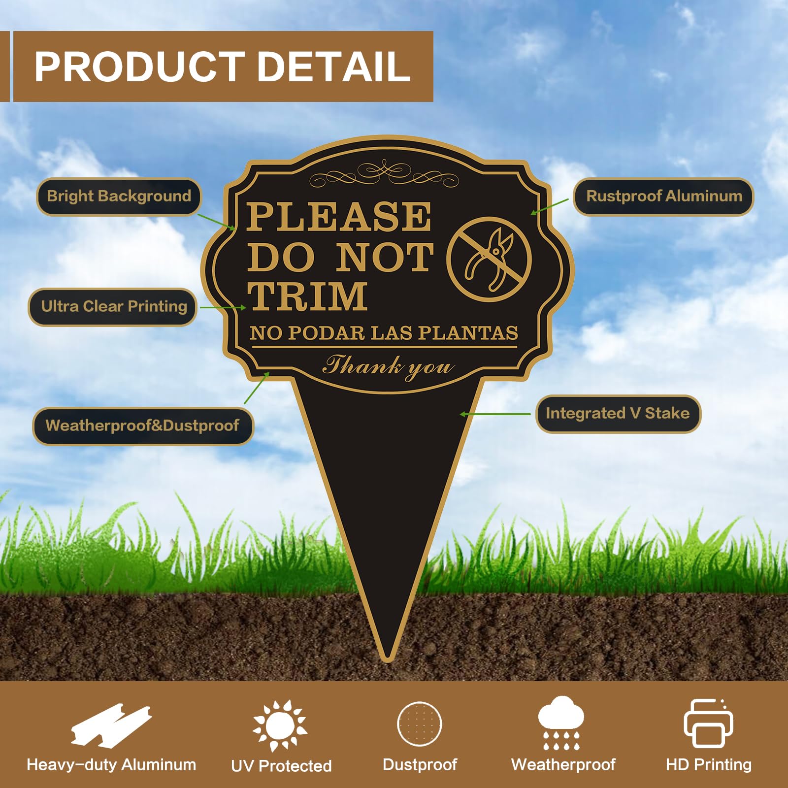 JMXINHANG rust-free aluminum sign resists weather for year-round outdoor use