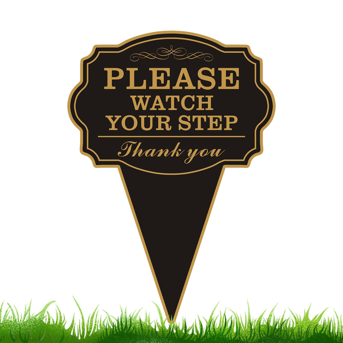 JMXINHANG watch your step sign front double-sided 10x14 for clear visibility and curb safety.