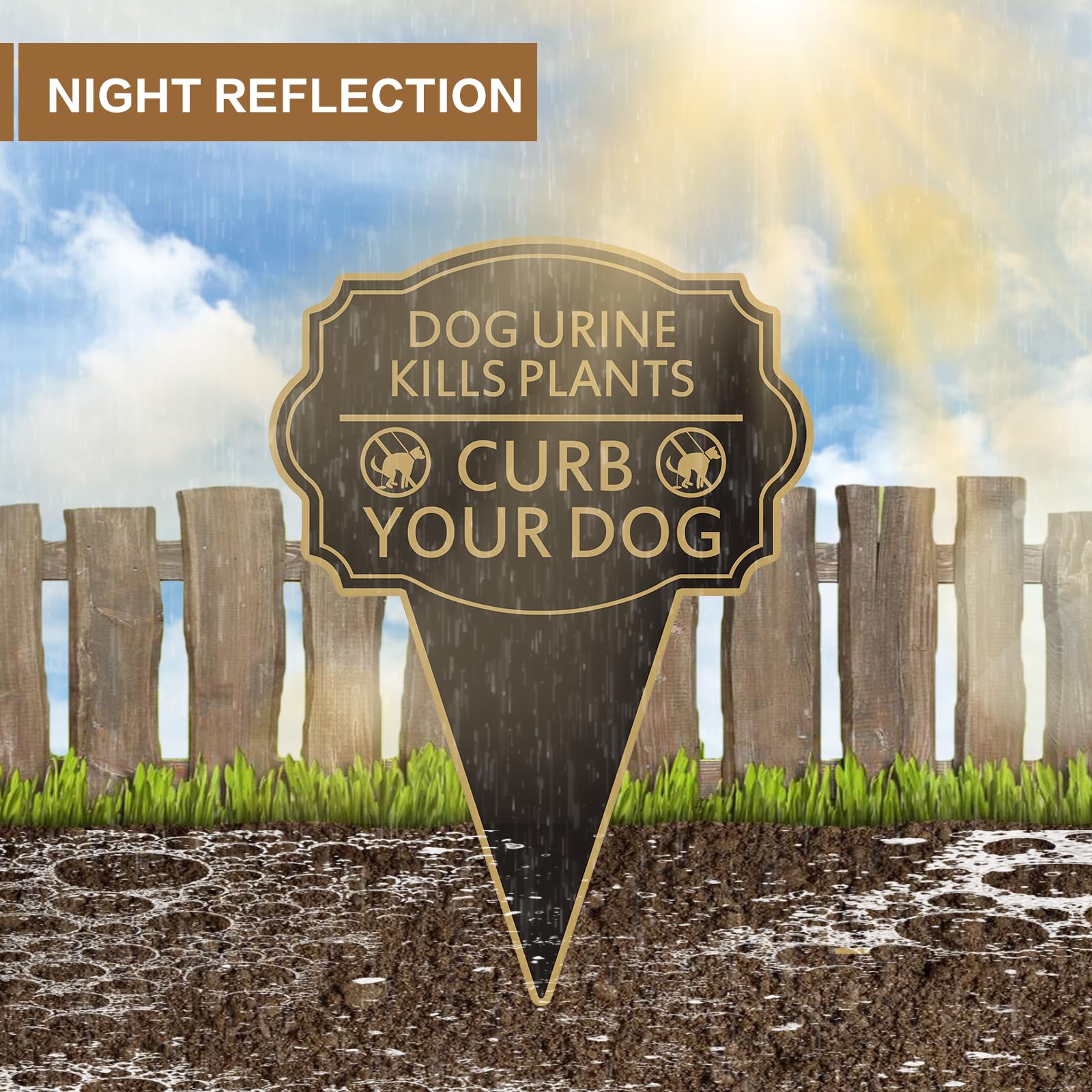 JMXINHANG yard marker helps curb pet behavior in your garden.