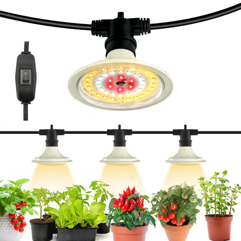 JMXULONG outdoor LED grow light 3-light set for greenhouse use; versatile and scalable.