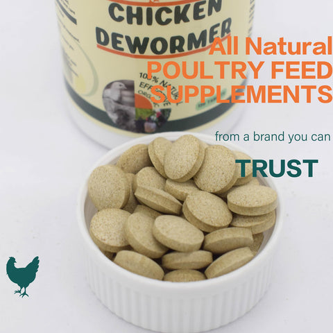 A poultry farm scene featuring diverse birds using Jmxu's dewormer.