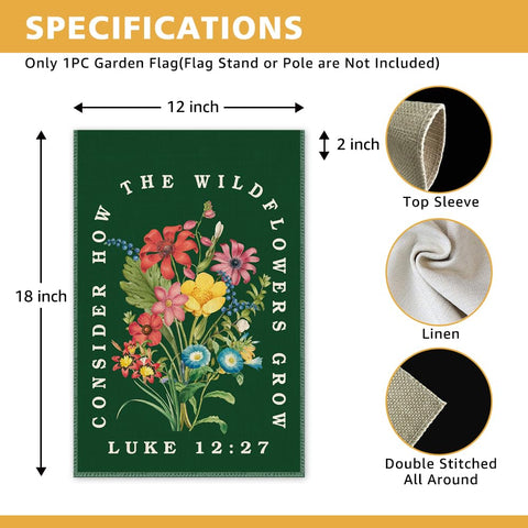 JMYROG outdoor Christian garden flag, double-sided design for porch or yard display
