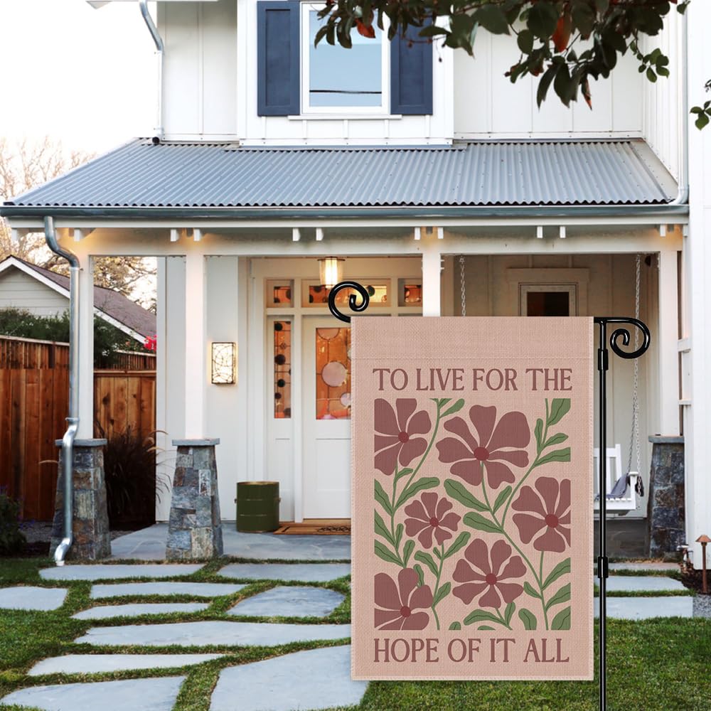 JMYROG quote design flag featuring motivational message for outdoor spaces.